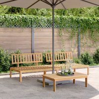 vidaXL Garten-Mittelsofas aus Paletten 2 Stk. Massivholz...