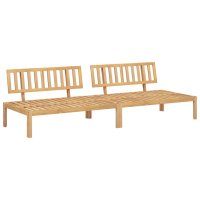 vidaXL Garten-Mittelsofas aus Paletten 2 Stk. Massivholz...