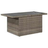 vidaXL 8-tlg. Garten-Sofagarnitur mit Kissen Grau Poly Rattan