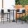 vidaXL Barhocker 2 Stk. mit Kissen Schwarz Poly Rattan