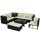 vidaXL 8-tlg. Garten-Lounge-Set mit Kissen Poly Rattan Schwarz