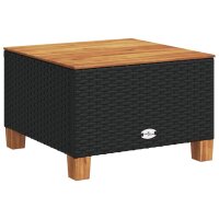 vidaXL 6-tlg. Garten-Sofagarnitur mit Kissen Schwarz Poly Rattan