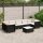 vidaXL 8-tlg. Garten-Sofagarnitur mit Kissen Schwarz Poly Rattan