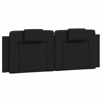 vidaXL Bett mit Matratze Schwarz 140x190 cm Kunstleder