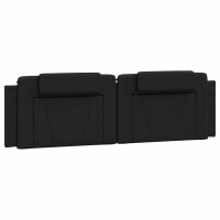 vidaXL Bett mit Matratze Schwarz 180x200 cm Kunstleder