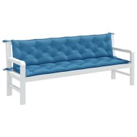 vidaXL Gartenbank-Auflagen 2 Stk. Melange Blau 200x50x7...