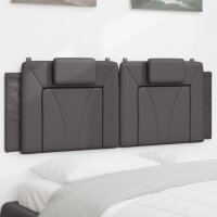vidaXL Kopfteil-Kissen Grau 140 cm Kunstleder