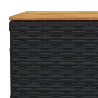 vidaXL 11-tlg. Garten-Sofagarnitur mit Kissen Schwarz Poly Rattan