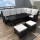 vidaXL 4-tlg. Garten-Lounge-Set mit Auflagen Poly Rattan Schwarz