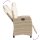 vidaXL Gartensessel mit Fußteil 2 Stk. Verstellbar Beige Poly Rattan