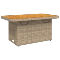 vidaXL 4-tlg. Garten-Essgruppe mit Kissen Beige Poly Rattan