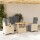 vidaXL 4-tlg. Garten-Essgruppe mit Kissen Beige Poly Rattan