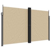 vidaXL Seitenmarkise Ausziehbar Beige 200x1000 cm