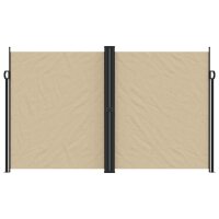 vidaXL Seitenmarkise Ausziehbar Beige 200x1000 cm