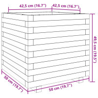 vidaXL Pflanzk&uuml;bel 50x50x49,5 cm Kiefernholz Impr&auml;gniert