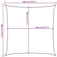 vidaXL Sonnensegel 160 g/m&sup2; Quadratisch Gelb 4x4 m HDPE