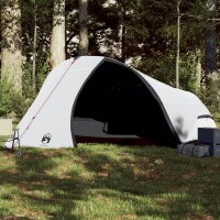 vidaXL Kuppel-Campingzelt 4 Personen Weiß Dunkel...