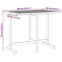 vidaXL Balkontisch Klappbar 90x60x72 cm Massivholz Akazie