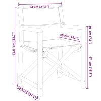 vidaXL Klappbare Gartenst&uuml;hle 6 Stk. Cremewei&szlig; Stoff