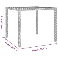 vidaXL 5-tlg. Garten-Essgruppe mit Kissen Schwarz Poly Rattan