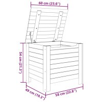 vidaXL Truhe mit Deckel RANA 60x49x54 cm Massivholz Kiefer