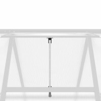 vidaXL Gew&auml;chshaus mit Fundamentrahmen Silbern 169x169x202 Aluminimum