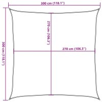 vidaXL Sonnensegel 160 g/m&sup2; Quadratisch Sandfarbe 3x3 m HDPE