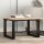 vidaXL Couchtisch O-Gestell 70x70x40,5cm Massivholz Kiefer &amp; Gusseisen