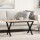 vidaXL Couchtisch X-Gestell 100x50x45 cm Massivholz Kiefer &amp; Gusseisen