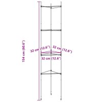 vidaXL Tomatenk&auml;fig 2 Stk. 154 cm Stahl und PP