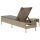 vidaXL Sonnenliege mit Tisch und Auflage Beige Poly Rattan