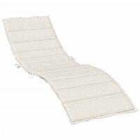 vidaXL Sonnenliegen-Auflage Melange Creme 200x70x4 cm Stoff