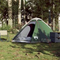 vidaXL Kuppel-Campingzelt 4 Personen Gr&uuml;n Wasserdicht
