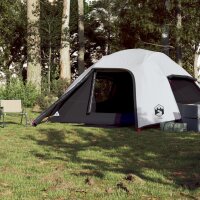 vidaXL Kuppel-Campingzelt 4 Personen Wei&szlig; Dunkel Wasserdicht