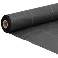 vidaXL Unkrautvlies Schwarz 1x25 m PP