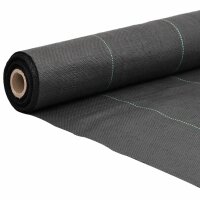 vidaXL Unkrautvlies Schwarz 2x25 m PP