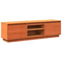 vidaXL TV-Schrank Wachsbraun 140x35x40 cm Massivholz Kiefer