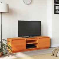 vidaXL TV-Schrank Wachsbraun 140x35x40 cm Massivholz Kiefer