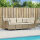 vidaXL 5-tlg. Garten-Sofagarnitur mit Kissen Beige Poly Rattan