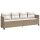 vidaXL 5-tlg. Garten-Sofagarnitur mit Kissen Beige Poly Rattan