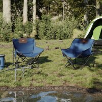 vidaXL Campingst&uuml;hle 2 Stk. mit Tasche Klappbar Blau