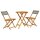 vidaXL 3-tlg. Bistro-Set Grau Poly Rattan und Massivholz