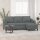 vidaXL 3-Sitzer-Sofa mit Hocker Dunkelgrau 180 cm Stoff