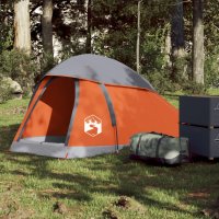 vidaXL Kuppel-Campingzelt 1 Person Grau und Orange...