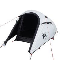 vidaXL Tunnel-Campingzelt 3 Personen Weiß Dunkel...