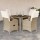 vidaXL 5-tlg. Garten-Essgruppe mit Kissen Beige Poly Rattan