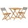 vidaXL 3-tlg. Bistro-Set Grau Poly Rattan und Massivholz