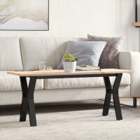 vidaXL Couchtisch Y-Gestell 110x40x45 cm Massivholz Kiefer &amp; Gusseisen