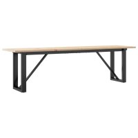 vidaXL Couchtisch O-Gestell 160x40x45 cm Massivholz Kiefer &amp; Gusseisen