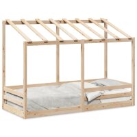 vidaXL Kinderbett mit Dach 90x190 cm Massivholz Kiefer